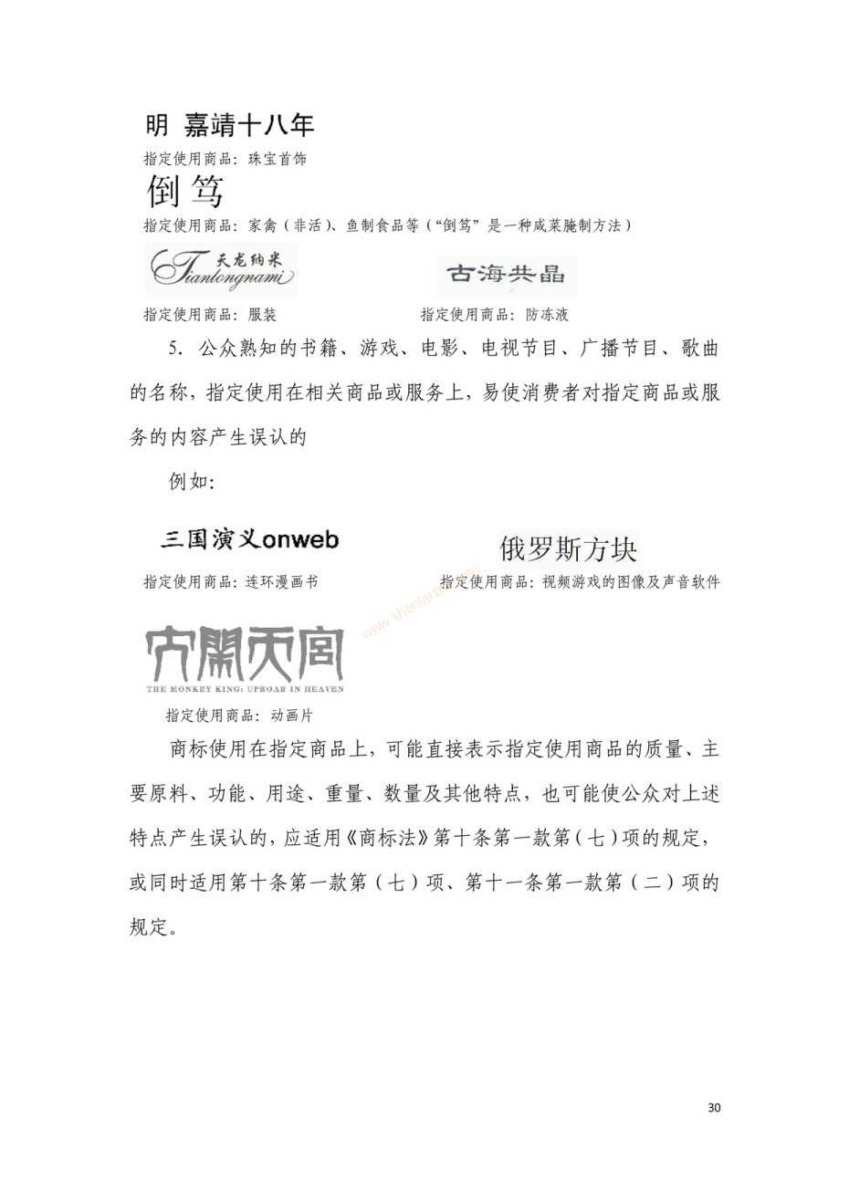 商標(biāo)審查及審理標(biāo)準(zhǔn)2016版_頁面_030 商標(biāo)審查及審理標(biāo)準(zhǔn)2016版_頁面_030